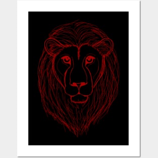 Lion (Red) Posters and Art